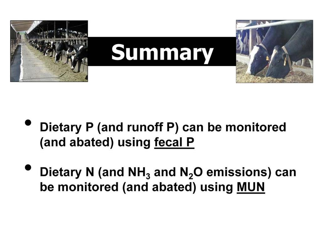 Powell, J.M. and Broderick, G.A. Trans-disciplinary soil science research: Impacts of dairy nutrition on manure chemistry and the environment. Soil. Sci. Soc. Am. J. 75:2071 2078. Powell, J.M. Alteration of Dairy Cattle Diets for Beneficial On-Farm Recycling of Manure Nutrients.