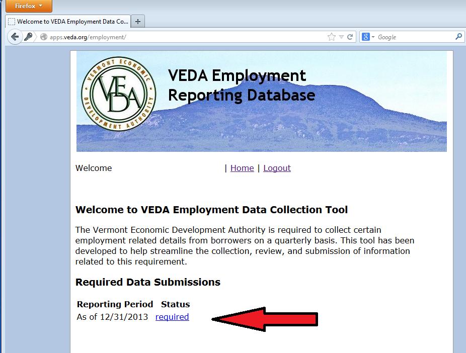 Logging into the Portal VEDA has provided you with both your username and password via email.