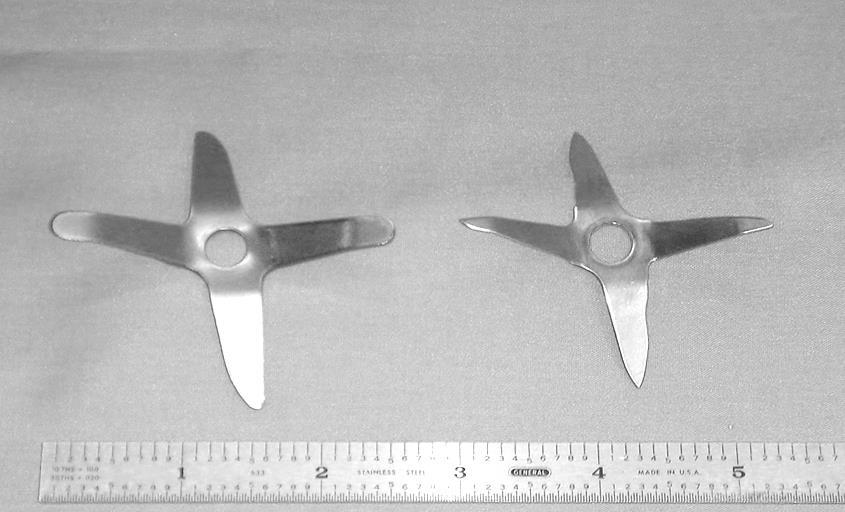 C.3.3 Timers Figure C.1 Worn Blade (right) Compared to a New One (left) Timers on all instruments shall be verified/and or calibrated (if not in calibration) no less frequently than annually.