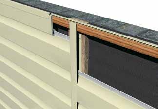 3 Showing how the cladding is capped by the U-trim fig 5 Top edge