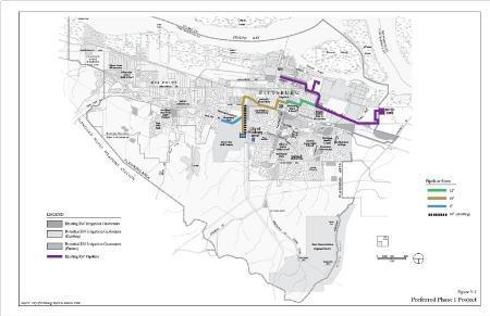 Map of the Purple Pipeline through Pittsburg, CA San Francisco has one of the most comprehensive building codes regarding reclaimed water: Its code now mandates that any new construction or