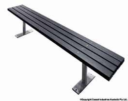 Using heavy duty galvanised dipped nuts, bolts and washers, Cosset Bench Seats can be supplied in any practical length up to 3000mm to suit your project. Heavy duty galvanised dipped frame.