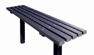 Eco-T-Bench COMBINING 100% RECYCLED PLASTIC LEGS WITH COMPOSITE SLATS Unlike timber, the Eco-T-Bench will never rot or need a lick of paint.