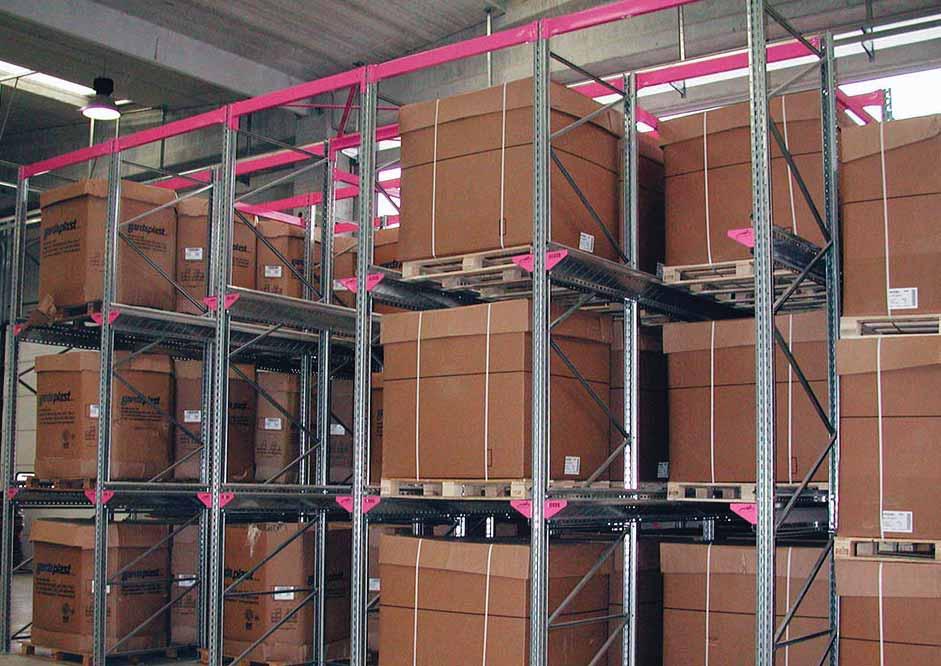 The Pallet Shuttle System removes the need for forklift trucks to enter the aisles and hence