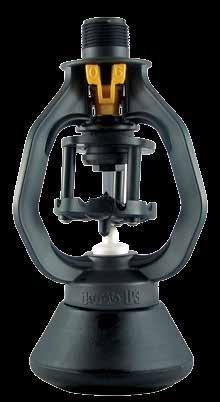 with diverse trajectories and droplet sizes Exclusive below-the-nozzle weight eliminates the need for heavier, conventional drop weights Low pressure operation - 10 to 15 psi (0.69 to 1.