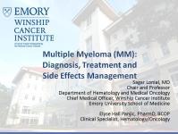 Welcome & Introductions Describe the pathophysiology of multiple myeloma Identify tests used to diagnose disease and monitor treatment Explain the overarching goals of treatment for multiple myeloma