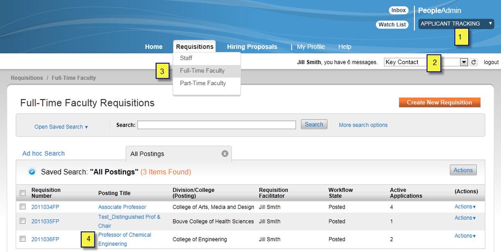 Steps to Initiate a Faculty Tenure Track Hire 1. Select the Applicant Tracking module 2.