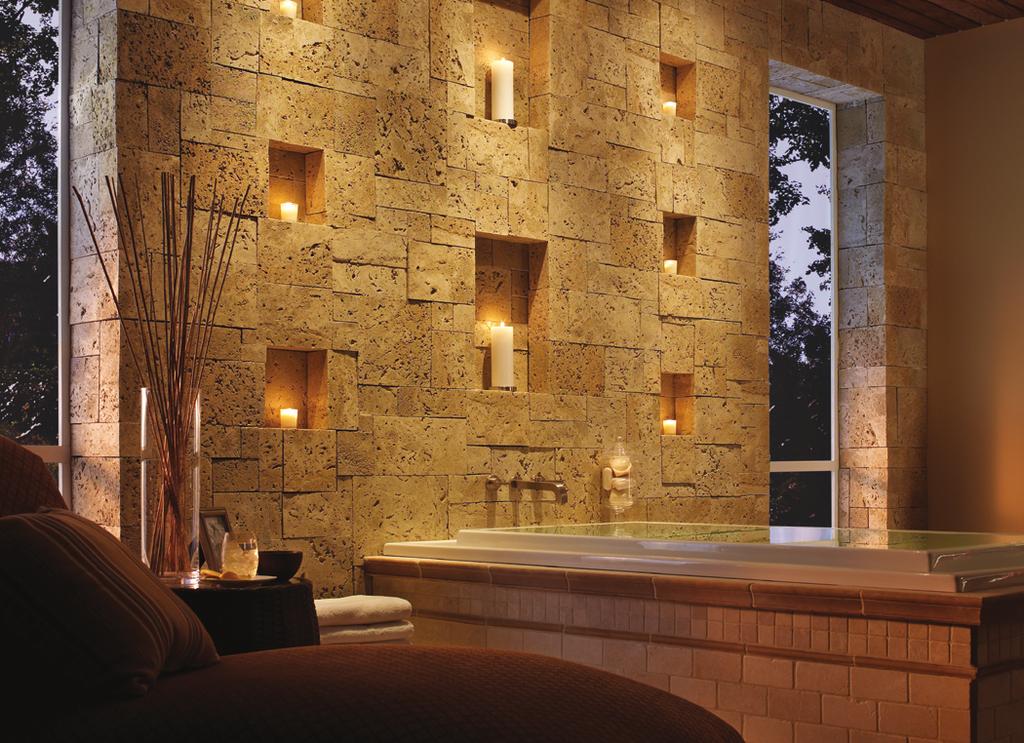 voilà! The Gemstone CandleWall complete The CandleWall from Eldorado Stone.