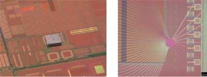 (a) (b) [a.u.] [0.353] [2.569] [4.784] Figure 9: Optical image of a 256 nm thick InP die containing an InAsP quantum well bonded on a silicon substrate (a) and its PL cartography (b).