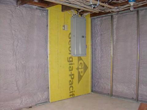 Spray foam basement insulation Open cell Climate specific Closed