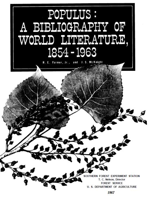 Previous Populus Bibliographies Populus: A Bibliography of World Literature 1975 to 1988 Ostry, ME,