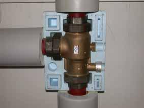 valve Mixing valve: temperatures up to 95 C during summer mean