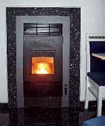 Fire place 10 KW with air/water heat