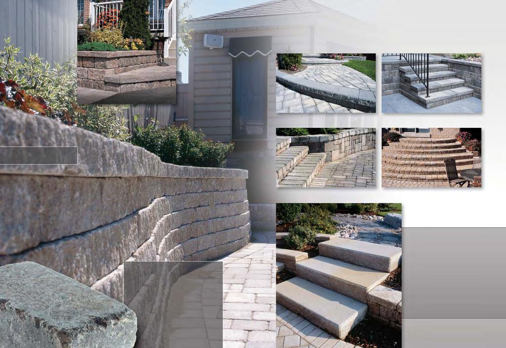 26 27 Step Ideas Steps are often an integral part of landscape projects in combination with Brooklin s retaining wall systems.