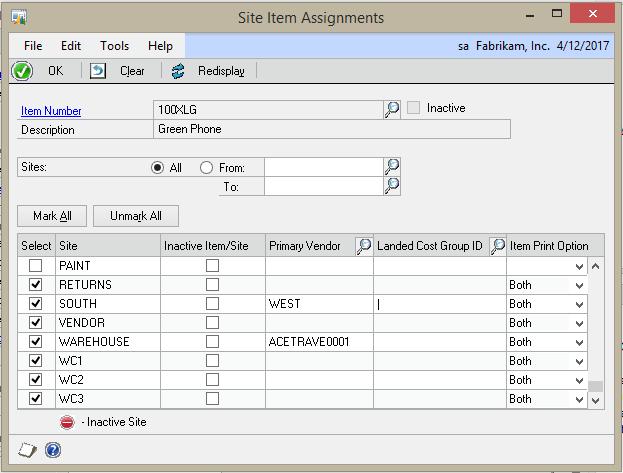 Assign Item to multiple Sites Assign an Item