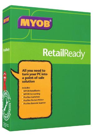 RETAIL MYOB RETAILREADY Retail software & point of sale hardware MYOB RetailReady is a cost-effective solution that provides you with everything you need to turn a basic PC into a complete retail