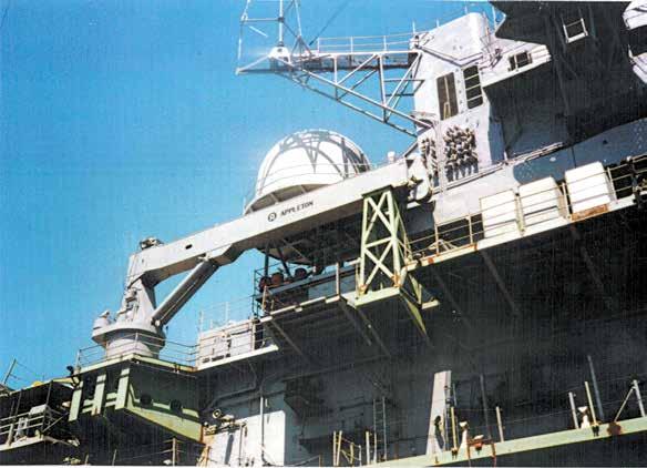 Crane RHIB Handling Crane on USCG patrol boat Provisioning