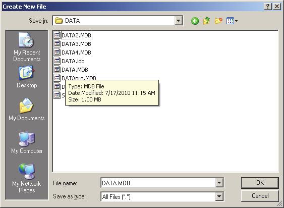 during installation. Check the upper left corner of the main screen (Bench Sheet) for the field labeled Data Directory if you are not sure the path of your database file. See the example below.