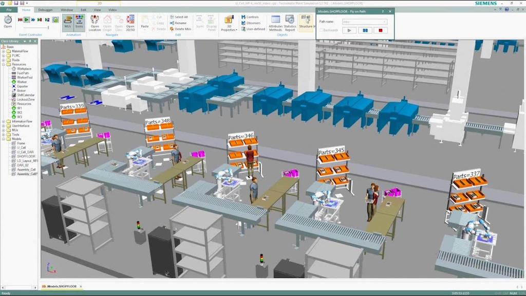 Simulate, visualize, analyze, and optimize production systems and
