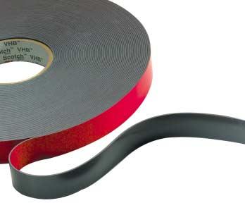 10 Transfer Tape 3M VHB Tape 3M VHB Conformable Tape 3M VHB Tapes Product Information Product Tape Description Adhesive Temperature Solvent Relative Application Liner Number Thickness Type Resistance