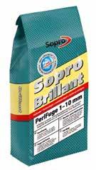 Also suitable for grouting thin tile coverings ( 4 mm). Sopro gold or silver glitter can be added to Sopro DF 10 to achieve special effects and enhance visual appeal.