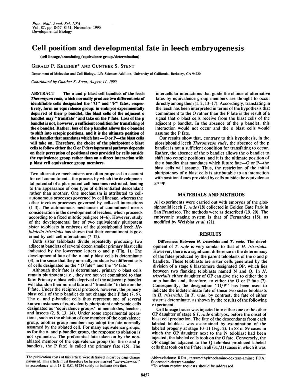 Proc. Nati. Acad. Sci. USA Vol. 87, pp.