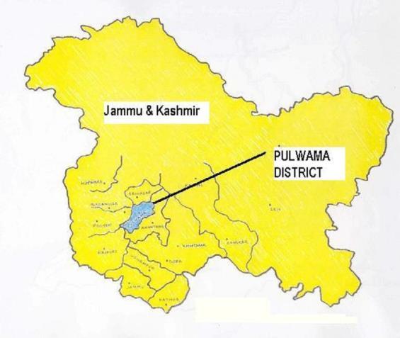 The total notified area of Pulwama is 1,398 sq Km. The district is bounded by Srinagar in the North side, Budgam and Poonch in the West side and Anantnag in the south side.