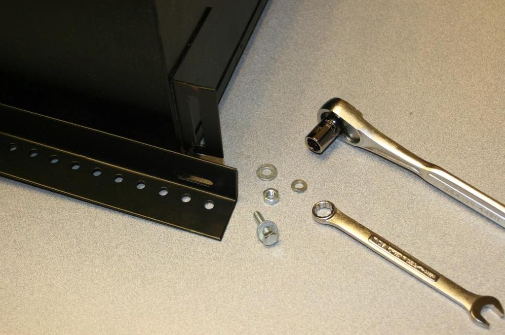 Figure 21: Channel rail kit with tools and accessories Instructions for attaching the channel rails to the backbox: 1.