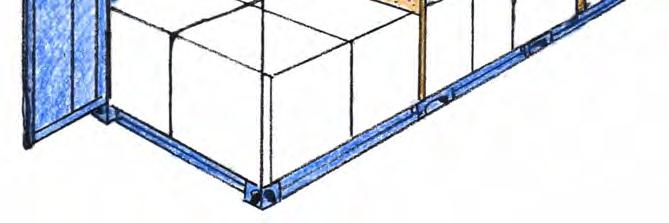 1.3. Blocking between rows within a cargo section Cross bracing in the form of frames (the lower left picture) is used for blocking various layers