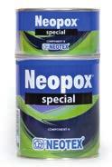 EPOXY COATINGS Neopox Special Two-component brushable epoxy paint Increased hardness Excellent to abrasion, fresh and sea water, diluted acids, industrial atmosphere.