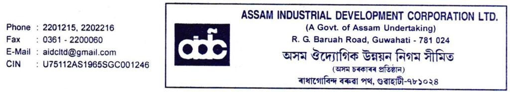 Ref: AIDC/CC/KP/1/2507 Date: 18/07/2017 Response to Pre-Bid Queries - Request for Proposal (RFP) for hiring of Knowledge Partner for Industries & Commerce Department, Government of Assam # 1.