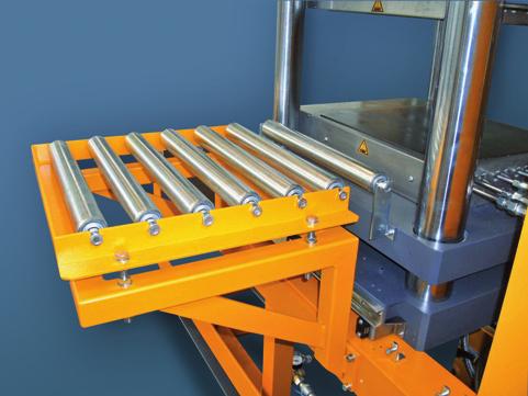 Optional Equipment A wide range of optional equipment is also available for these presses: Roller tables for loading Press platens, frames and tooling Mold temperature control Descaling systems