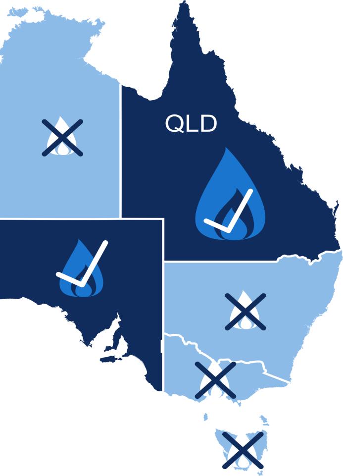 Australian East Coast Gas Dynamics Many Australian states have imposed moratoria or restrictions on gas exploration activities. The Glenaras Gas Project does not require fraccing.