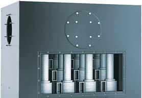 Pneumatic cleaning system The entire tubular heat exchanger is cleaned with