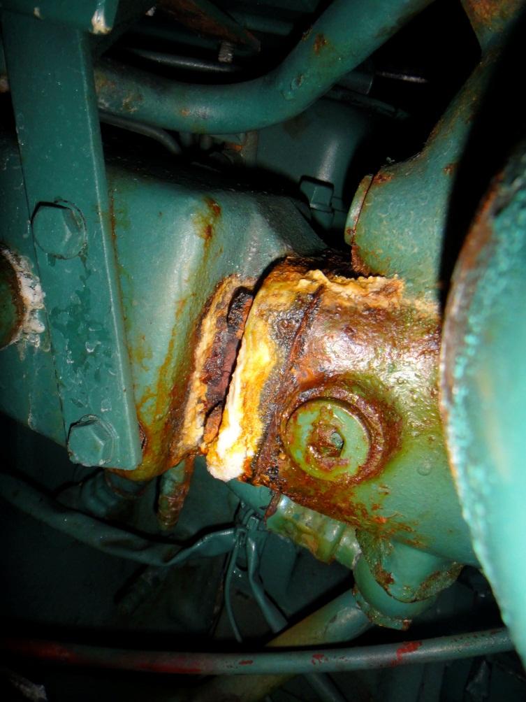 Electrolytic Corrosion On board A damaged appliance or wiring that is leaking current to ground via the hull (metallic hulls) or via common earth to