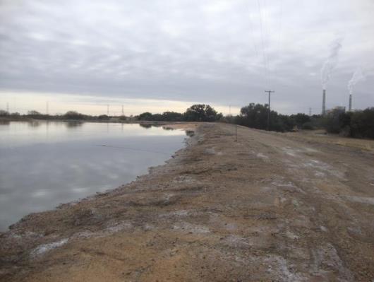 Photograph: 9 Evaporation Pond standing on northwest corner facing east. Photo taken 12/20/16.