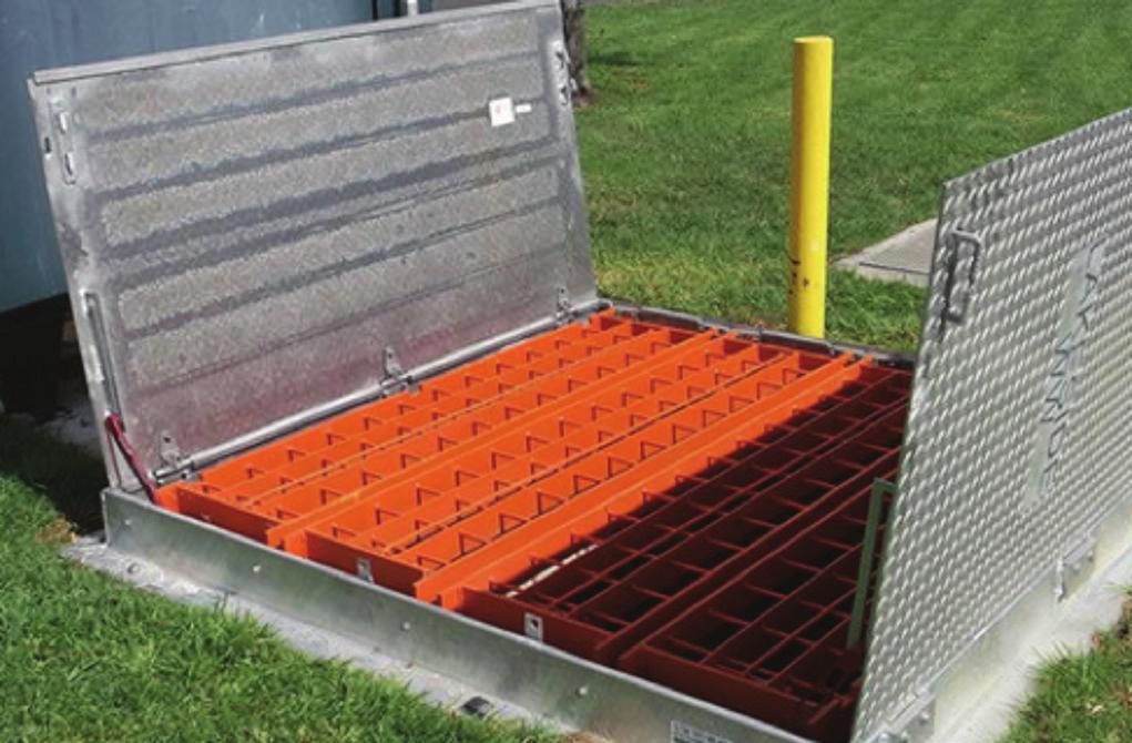 Hatches for utility structures are manufactured from cast iron, aluminum and steel.