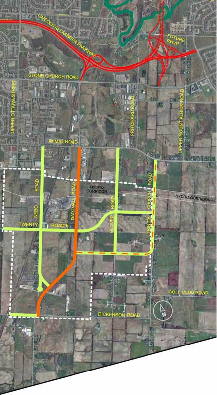 Background In 2006 the City of Hamilton completed the North Glanbrook Industrial Business Park (NGIBP) Transportation Master Plan and identified the following