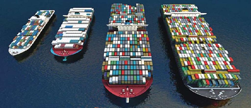 World Container Ship Evolution 24% increase in the average container ship size from 2008 to 2012 The