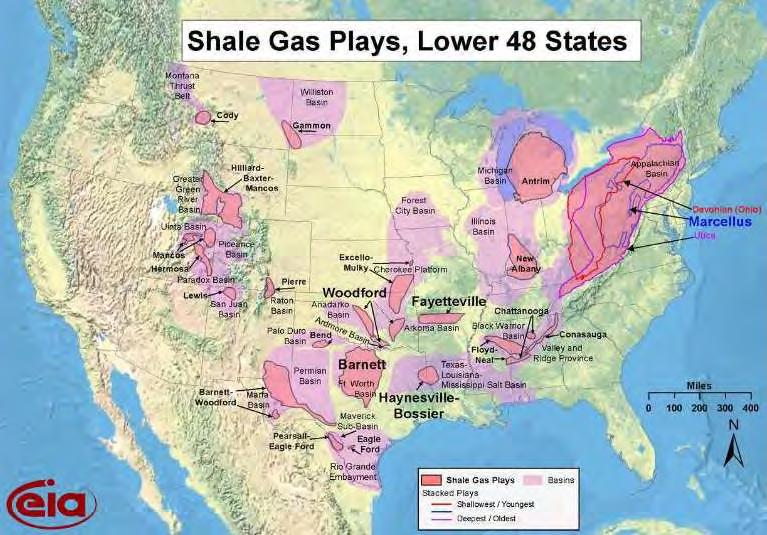 US Shale Gas Basins in North America There is Enough
