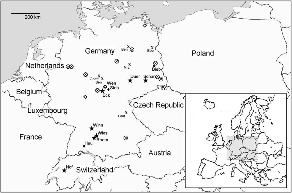 TULA VIRUS INFECTIONS IN THE EURASIAN WATER VOLE 505 FIG. 1. Map of trapping sites with RT-PCR/serologically positive and negative Arvicola amphibius, Microtus arvalis, and M.