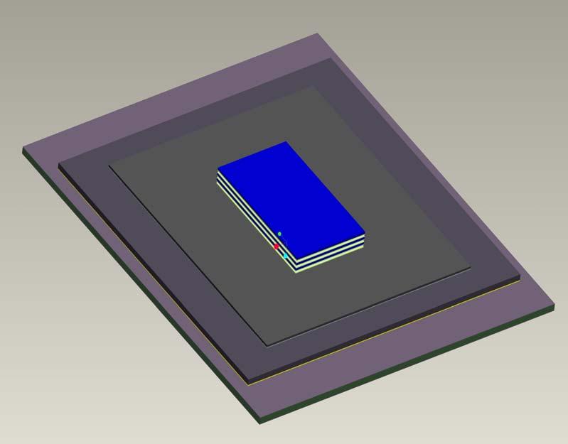 Figure 3: CAD model Package and PCB Figure 7: Thermal resistance model [14] Figure 4: Rotated Stack PCB and mold cap hidden The efficiency of
