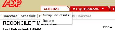 group edit was submitted for processing User name of the person performing the group edit Status of the Group Edit.