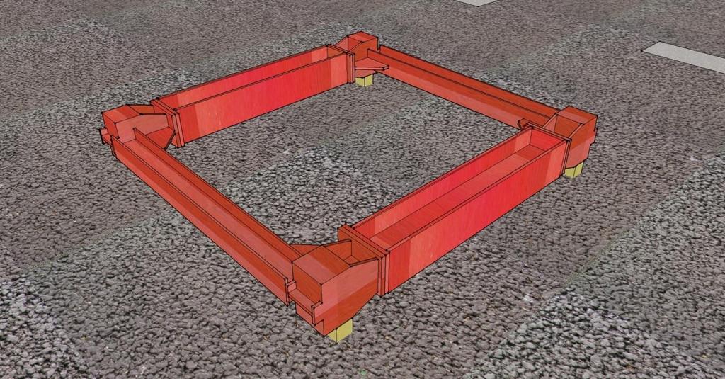 Ensure that the block is clear of the edge, so the slide rail post can slide along the boogie car rail. STEP 2 Place a chain around the central part of a slide rail post.