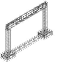 2.1 Modeling the construction components of the wall The representation of this model of an exterior wall of a conventional building comprises the structural elements (foundations, columns and