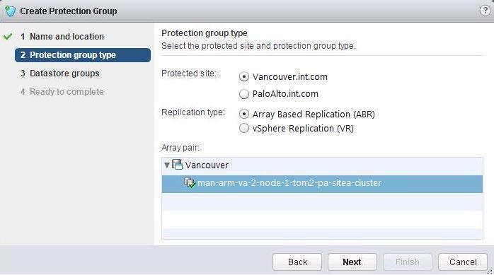 Protection Groups Protection groups are collections of VMs that SRM protects as a single unit.