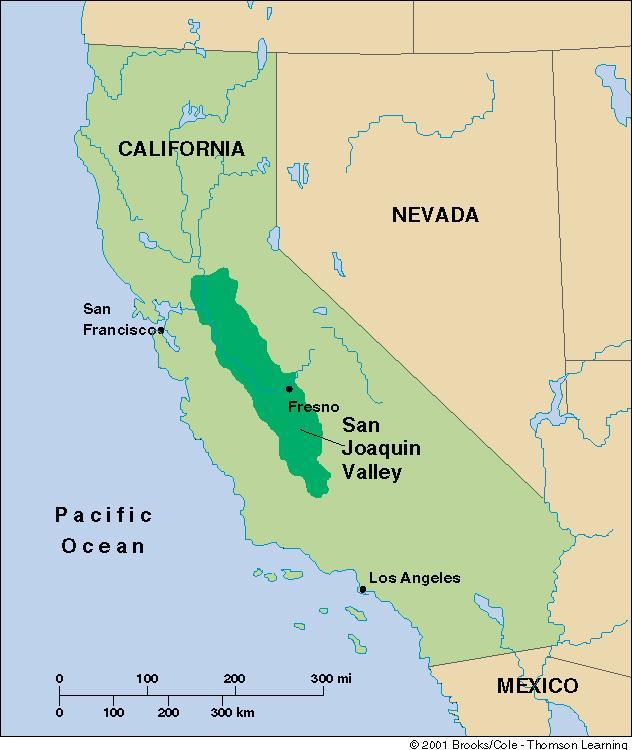 Case Study - Groundwater extraction San Joaquin Valley, CA (1925-1975) Location - flat basin between two mountain ranges - Sierra Nevada Mountains (E) and Coast Range (W) > 5000 km 2 in