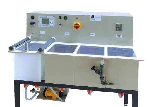 The complete system with integrated heating and agitation can be used for the electrolytic degreasing and all precious metal plating electrolytes.