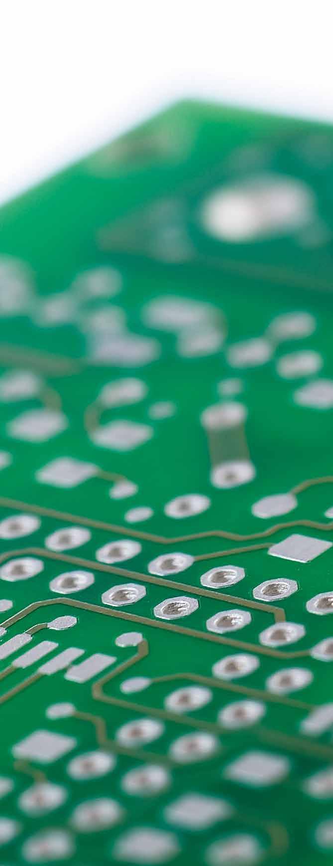 PCB TECHNOLOGY Equipment for the manufacture of printed circuit boards PCB technologies: One and double sided PCBs Through hole plated PCBs Multilayer up to max.
