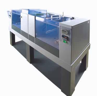 The floor-mounted or table units in a compact construction include all process steps from developing, etching and rinsing (optional stripping) in one unit and enable the production